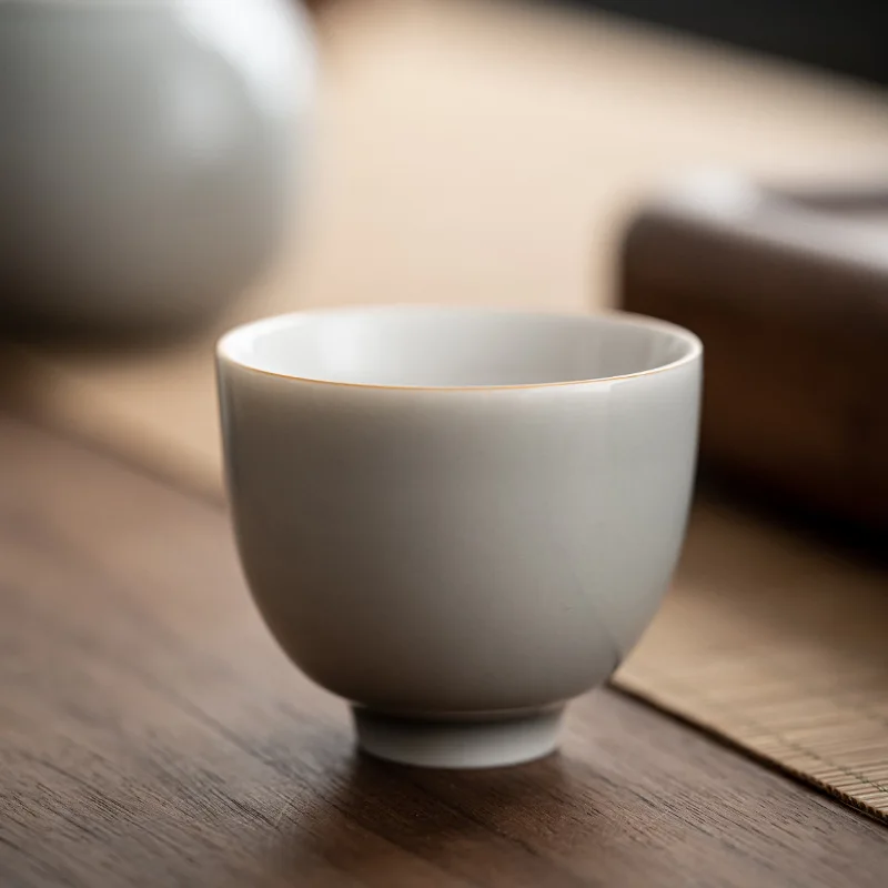 Ice Gray Glaze Cup Japanese St - Japanese Pottery review and price