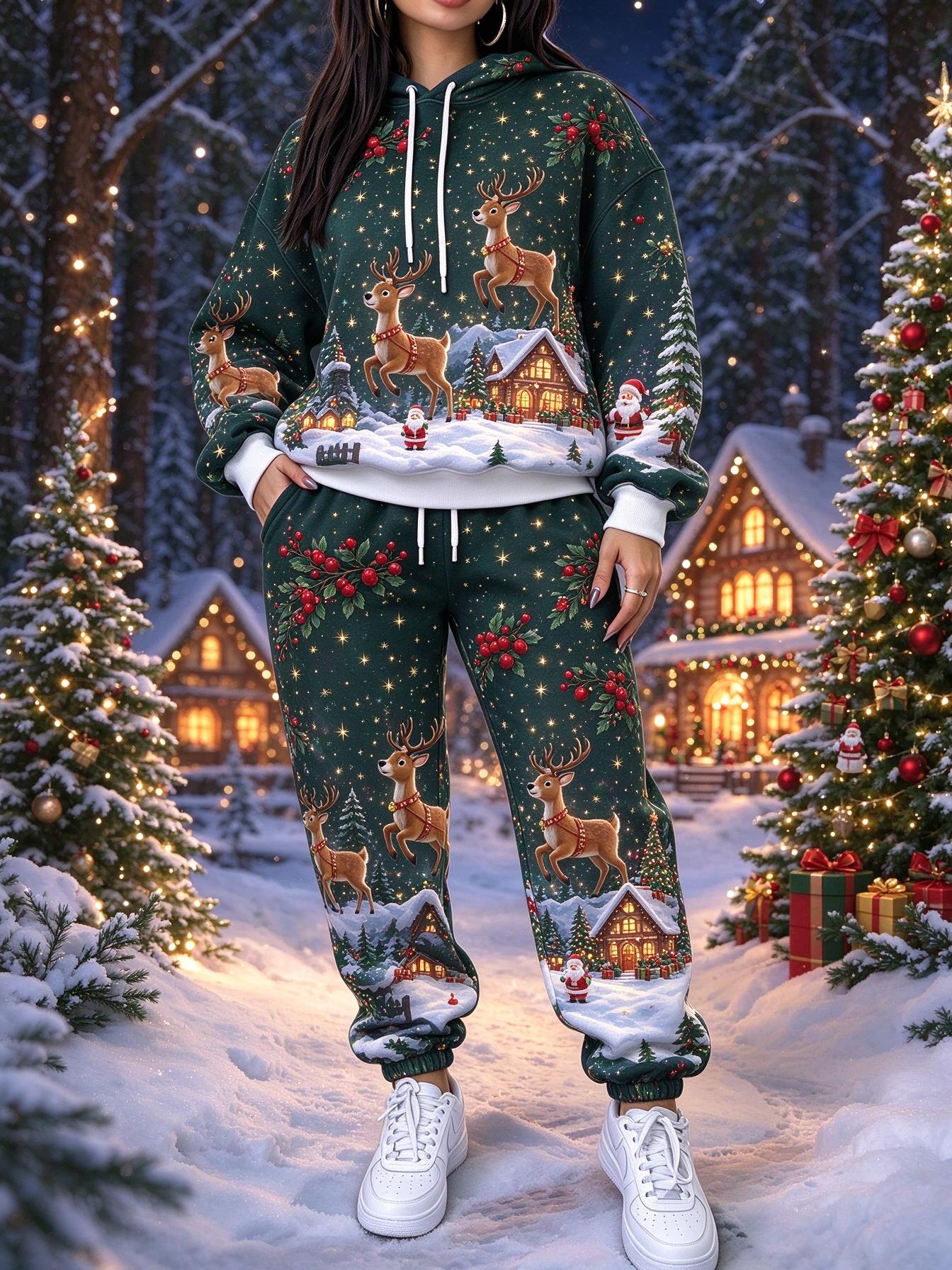 Women Christmas 2 Piece Tracks - Matcha review and price