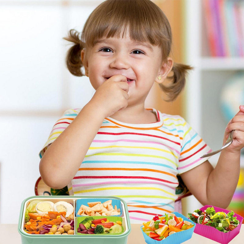 8PCS Silicone Lunch Box Divide - Bento Box review and price