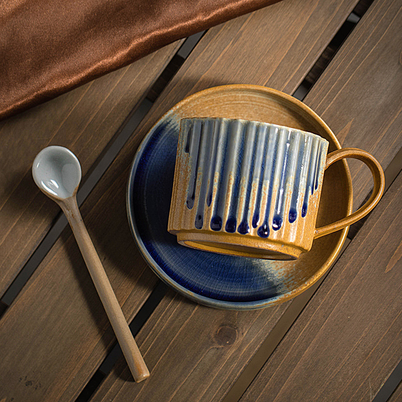 Coarse Pottery and Saucer Set  - Japanese Pottery review and price